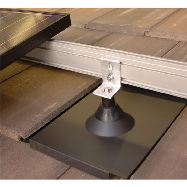 Quick Mount Conduit Flashing, Flat Tile, Black, QMCPTF B