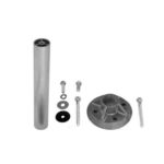 Quick Mount QBase Low Slope Mount, 8.5" Post, Mill, QMLSH-9 A, Qty 1