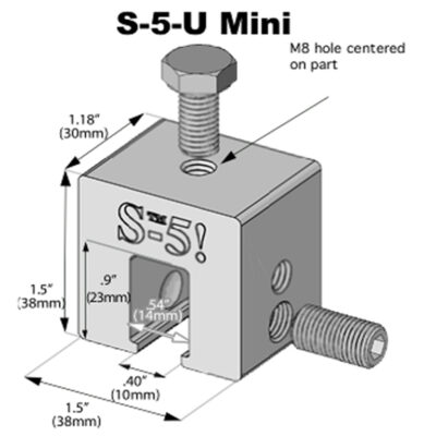 S-5! S-5-U Mini Clamp for Vertical & Horizontal Mechanical Seams