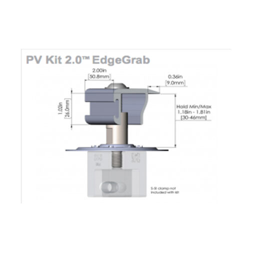 S-5! PV Kit 2.0 w/ EdgeGrab, Mill, S-5-PV2EO