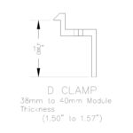 Unirac Solarmount 302023D "D" Top Mount Endclamp, 38-40mm, Dark, Qty 1